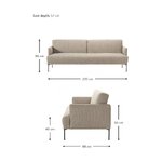 Beige vuodesohva (fluente)