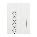 White pattern flannel bedding set (tabitha) 200x200 + 2x 80x80 whole