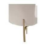 Beige-kultainen samettituoli (tess), jossa pieniä kosmeettisia virheitä