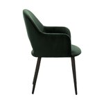 Dark green velvet chair with armrests (rachel)