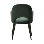 Dark green velvet chair with armrests (rachel)