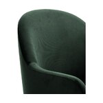 Dark green velvet chair with armrests (rachel)