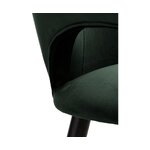 Dark green velvet chair with armrests (rachel)