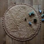 Bēšs apaļš paklājs Perla (Nattiot) d 110