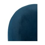 Tummansininen samettituoli (rachel) kauneusvirheellä