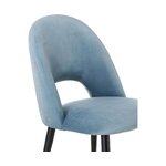 Светло-сине-черное бархатное кресло (рейчел) с косметическим дефектом