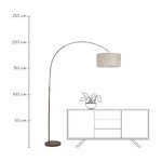 Beige design floor lamp (niels) small cosmetic flaws