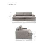 Gray sofa (Russell) 206cm intact