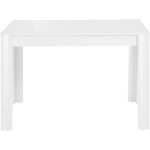 White high-gloss dining table 120x80cm lynn intact