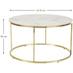 Coffee table with imitation marble (antigua) with a beauty flaw