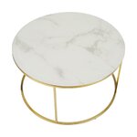 Coffee table with imitation marble (antigua) with a beauty flaw