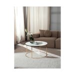 Coffee table with imitation marble (antigua) with a beauty flaw