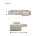 Beige large modular sofa (Lennon) intact