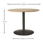 Round dining table (menorca) d=100 intact