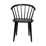 Black solid wood chair (carmen) intact