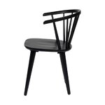 Black solid wood chair (carmen) intact