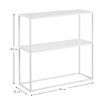 Balta metalinė lentyna (Neptūnas) su kosmetiniais defektais.