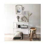 Balta metalinė lentyna (Neptūnas) su kosmetiniais defektais.