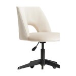 White velvet office chair (rachel) intact