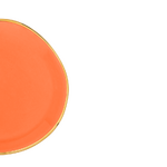 Orange gold rimmed plate 9cm (urban nature)