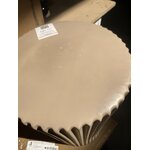 Beige round side table tron (ellos) with beauty flaws