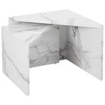 A set of coffee tables with marble imitation (vilma) intact