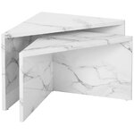 A set of coffee tables with marble imitation (vilma) intact