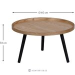 Brown-black coffee table with mesa (wood) beauty flaw