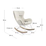 White rocking chair (vania) kave home