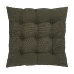 Tamsiai žalios spalvos rašto medvilninė dekoratyvinė sėdynės pagalvėlė (blaki) nepažeista