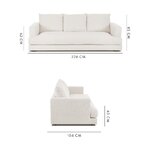 Lengva trivietė sofa (tribeca) 228cm grožio trūkumai