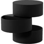 Black design nightstand with loka (actona) beauty flaws.