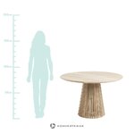 Apaļš masīvkoka pusdienu galds jeanette (la forma) d=120 neskarts