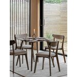Dark brown dining table hatfield (gallery direct) 77x77