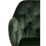 Zaļa samta mīkstais krēsls Lucie (actona)