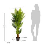 Zaļais mākslīgais augs (palmera)