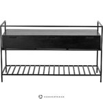 Black wardrobe bench with storage Abelone (bloomingville)