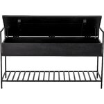 Black wardrobe bench with storage room Abelone (bloomingville) hall sample, whole
