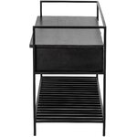 Black wardrobe bench with storage room Abelone (bloomingville) hall sample, whole