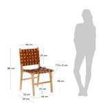Rudos valgomojo kėdės (calixta)