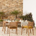 Brown garden table (hanzel)