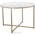 Marble imitation dining table gondat d=110cm with cosmetic flaws