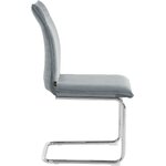 Кресло-консоль из серого хромированного бархата leonique deorwine в первозданном виде