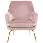 Розовое бархатное кресло chisa (actona)