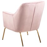 Розовое бархатное кресло chisa (actona)