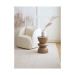 Light mango wood design coffee table (benno) d=35 with cosmetic defects