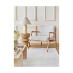 Light mango wood design coffee table (benno) d=35 with cosmetic defects