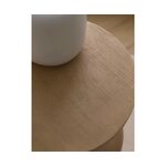 Light mango wood design coffee table (benno) d=35 with cosmetic defects