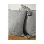 Light gray decorative pillow case (lori) intact