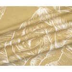 Комплект постельного белья из хлопка темно-бежевого цвета с цветочным принтом (кено)